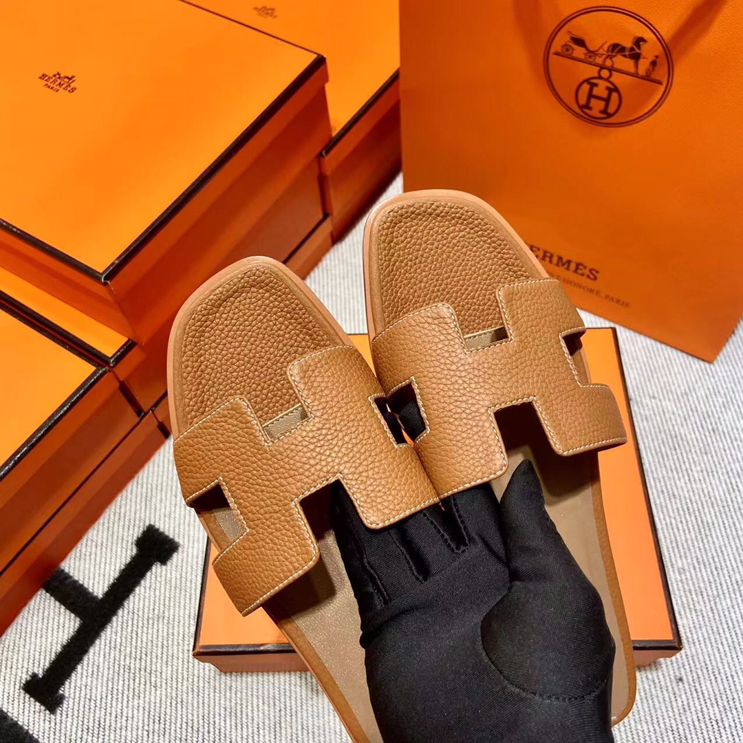 에르메스 올수공 오란 슬리퍼 샌들 토고 34